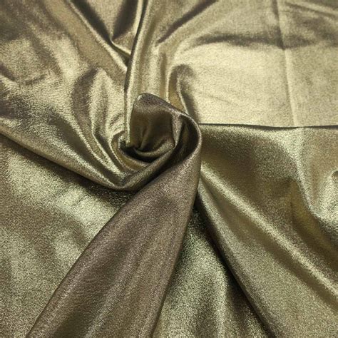 Solid Plain Textured Metallic Gold Lamé Fabric 